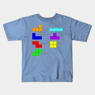 Tetris Block Names Kids T-Shirt